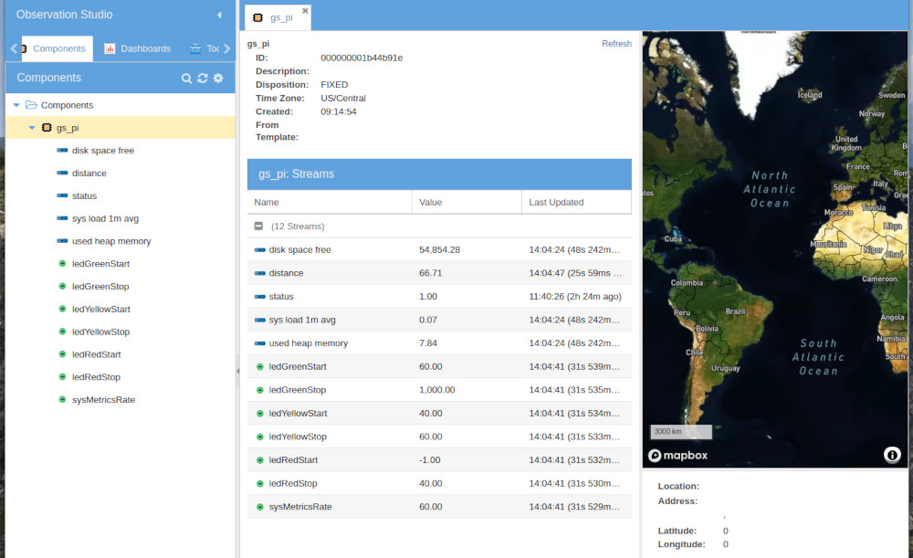 GroveStreams - MQTT Tutorial Component Settings